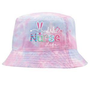 Nurse Life Stethoscope Nursing Cute Easter Bunny Easter Day Tie-Dyed Bucket Hat