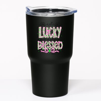 Not Lucky Simply Blessed St Patricks Day Coquette Shamrock Tumbler