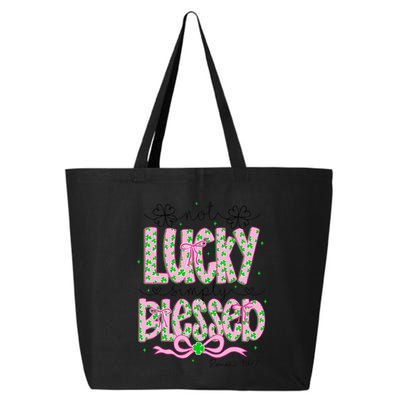 Not Lucky Simply Blessed St Patricks Day Coquette Shamrock 25L Jumbo Tote