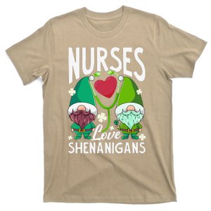 Nurses Love Shenanigans Gnome St Patricks Day Nurse Cute T-Shirt