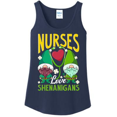 Nurses Love Shenanigans Gnome St Patricks Day Nurse Funny Ladies Essential Tank