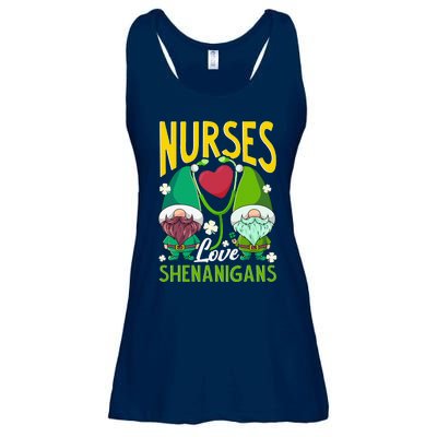 Nurses Love Shenanigans Gnome St Patricks Day Nurse Funny Ladies Essential Flowy Tank