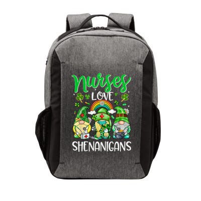 Nurses Love Shenanigans Gnomes Shamrock Vector Backpack