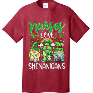 Nurses Love Shenanigans Gnomes Shamrock T-Shirt