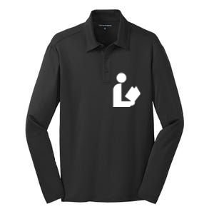 National Library Symbol Silk Touch Performance Long Sleeve Polo