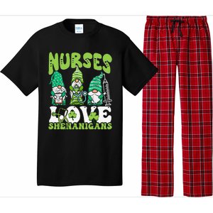 Nurses Love Shenanigans Gnome St Patricks Day Nurse Pajama Set