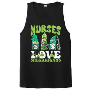 Nurses Love Shenanigans Gnome St Patricks Day Nurse PosiCharge Competitor Tank