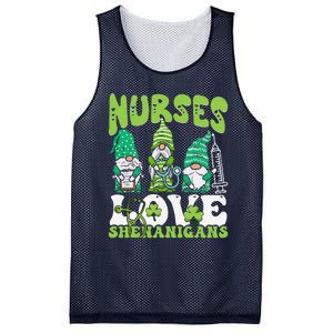 Nurses Love Shenanigans Gnome St Patricks Day Nurse Mesh Reversible Basketball Jersey Tank