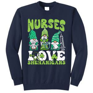 Nurses Love Shenanigans Gnome St Patricks Day Nurse Tall Sweatshirt