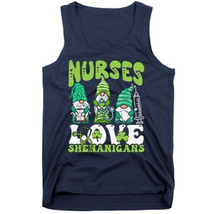 Nurses Love Shenanigans Gnome St Patricks Day Nurse Tank Top