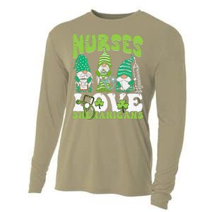 Nurses Love Shenanigans Gnome St Patricks Day Nurse Cooling Performance Long Sleeve Crew