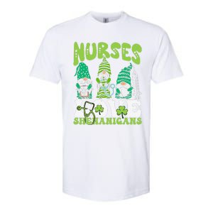 Nurses Love Shenanigans Gnome St Patricks Day Nurse Softstyle CVC T-Shirt