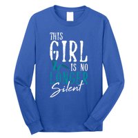 No Longer Silent Sexual Assault Awareness Funny Gift Survivor Gift Long Sleeve Shirt