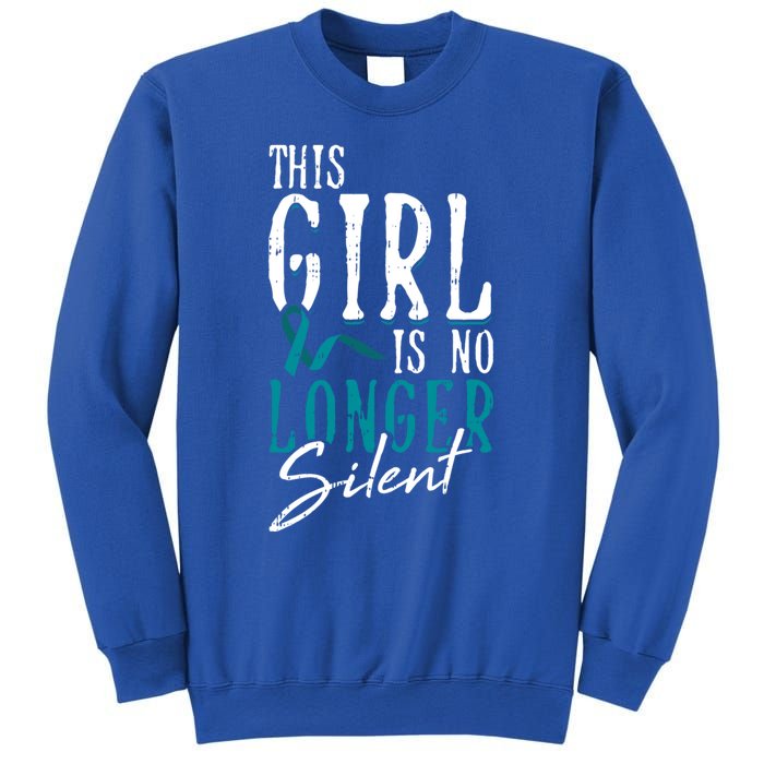 No Longer Silent Sexual Assault Awareness Funny Gift Survivor Gift Sweatshirt