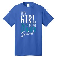 No Longer Silent Sexual Assault Awareness Funny Gift Survivor Gift Tall T-Shirt