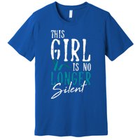 No Longer Silent Sexual Assault Awareness Funny Gift Survivor Gift Premium T-Shirt