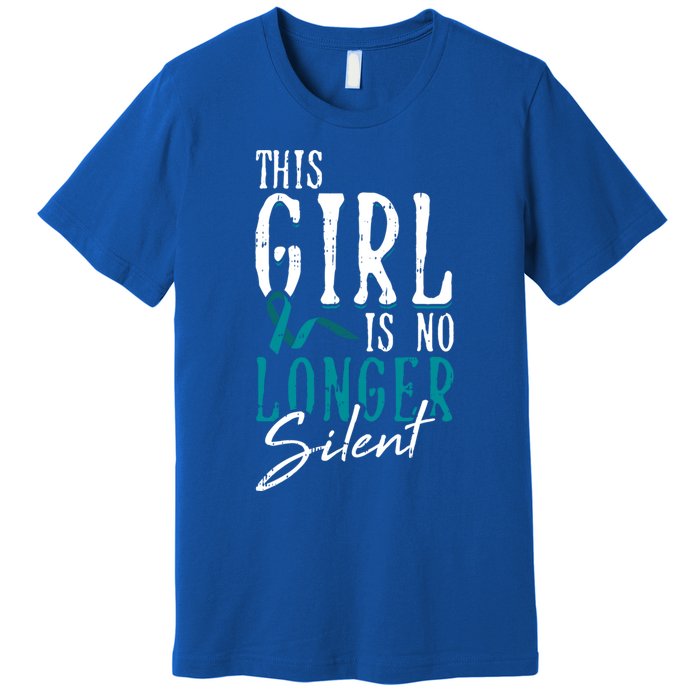 No Longer Silent Sexual Assault Awareness Funny Gift Survivor Gift Premium T-Shirt