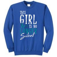 No Longer Silent Sexual Assault Awareness Funny Gift Survivor Gift Tall Sweatshirt