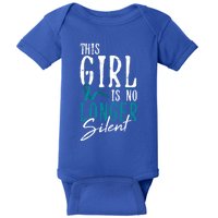 No Longer Silent Sexual Assault Awareness Funny Gift Survivor Gift Baby Bodysuit