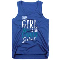 No Longer Silent Sexual Assault Awareness Funny Gift Survivor Gift Tank Top