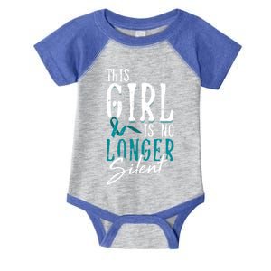 No Longer Silent Sexual Assault Awareness Funny Gift Survivor Gift Infant Baby Jersey Bodysuit