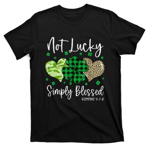 Not Lucky Simply Blessed Christian St Patricks Day Irish T-Shirt