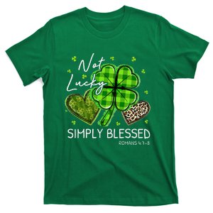 Not Lucky Simply Blessed Christian St Patricks Day T-Shirt