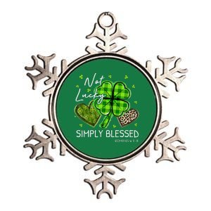 Not Lucky Simply Blessed Christian St Patricks Day Metallic Star Ornament