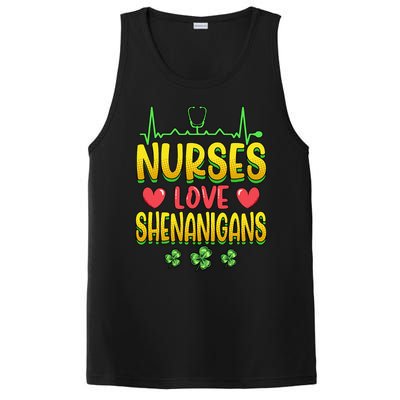 Nurses Love Shenanigans Saint Patricks Day PosiCharge Competitor Tank