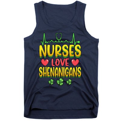 Nurses Love Shenanigans Saint Patricks Day Tank Top