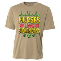 Nurses Love Shenanigans Saint Patricks Day Cooling Performance Crew T-Shirt