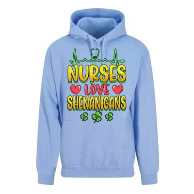 Nurses Love Shenanigans Saint Patricks Day Unisex Surf Hoodie