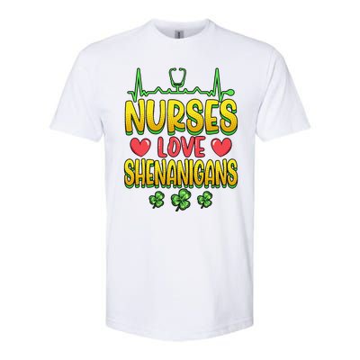 Nurses Love Shenanigans Saint Patricks Day Softstyle CVC T-Shirt