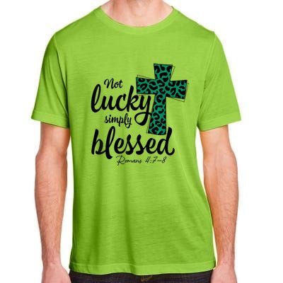 Not Lucky Simply Blessed Christian St Patricks Day Irish Adult ChromaSoft Performance T-Shirt