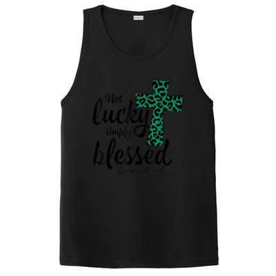 Not Lucky Simply Blessed Christian St Patricks Day Irish PosiCharge Competitor Tank