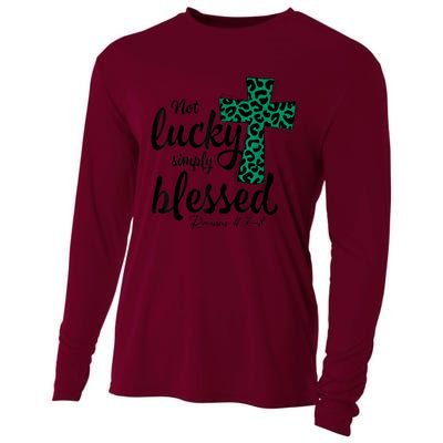 Not Lucky Simply Blessed Christian St Patricks Day Irish Cooling Performance Long Sleeve Crew