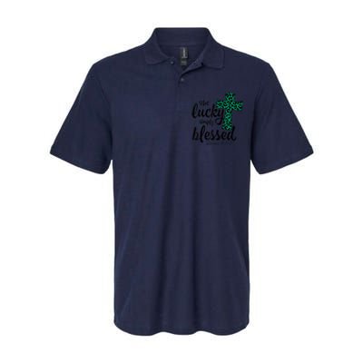 Not Lucky Simply Blessed Christian St Patricks Day Irish Softstyle Adult Sport Polo