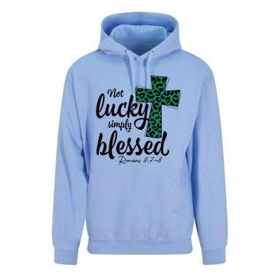 Not Lucky Simply Blessed Christian St Patricks Day Irish Unisex Surf Hoodie