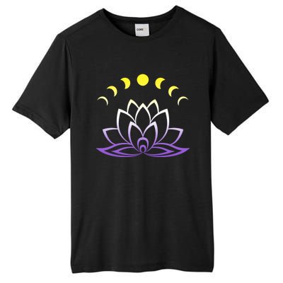 Nonbinary Lgbt Subtle Lotus Flower Moon Phase Enby Pride Gift Tall Fusion ChromaSoft Performance T-Shirt