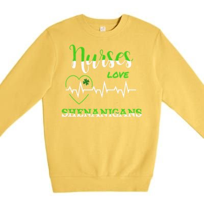 Nurses Love Shenanigans Premium Crewneck Sweatshirt