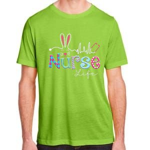 Nurse Life Stethoscope Nursing Cute Easter Bunny Easter Day Adult ChromaSoft Performance T-Shirt