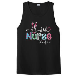 Nurse Life Stethoscope Nursing Cute Easter Bunny Easter Day PosiCharge Competitor Tank