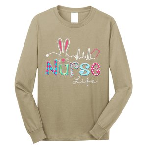 Nurse Life Stethoscope Nursing Cute Easter Bunny Easter Day Long Sleeve Shirt