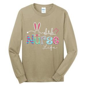 Nurse Life Stethoscope Nursing Cute Easter Bunny Easter Day Tall Long Sleeve T-Shirt