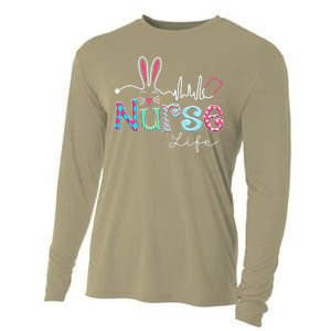 Nurse Life Stethoscope Nursing Cute Easter Bunny Easter Day Cooling Performance Long Sleeve Crew