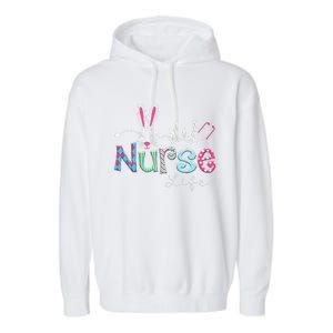 Nurse Life Stethoscope Nursing Cute Easter Bunny Easter Day Garment-Dyed Fleece Hoodie