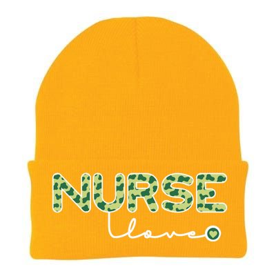 Nurse Love St Patricks Day Lucky Cow Print Gift Knit Cap Winter Beanie