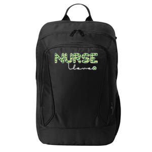 Nurse Love St Patricks Day Lucky Cow Print Gift City Backpack