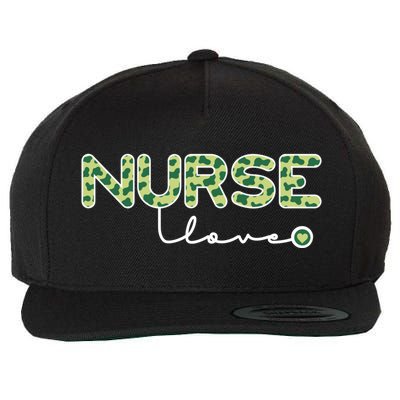 Nurse Love St Patricks Day Lucky Cow Print Gift Wool Snapback Cap