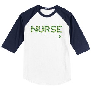 Nurse Love St Patricks Day Lucky Cow Print Gift Baseball Sleeve Shirt